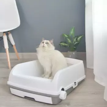 Кошачий туалет, кошачий туалет, противоскользящий кошачий туалет, ящик для песка для маленьких и больших кошек, для маленьких домашних животных, ежик, хомяк, котенок