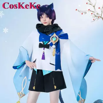 Косплей-костюм для странников/скарамухе, косплей игры Genshin, Модный зимний Снежный костюм, Хэллоуин, женский костюм