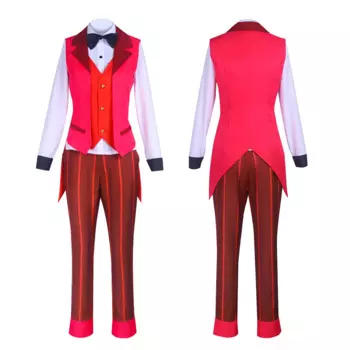 Костюм Аниме Hazbin Cos для косплея отеля, костюм Люцифера, Маскировка для взрослых мужчин, форма, топы, брюки, фантастические костюмы, костюм на Хэллоуин