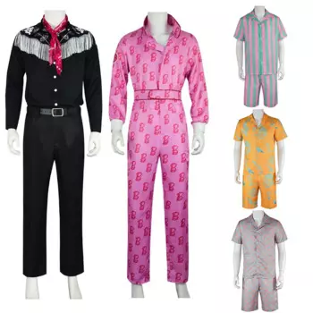 Костюм Барби для взрослых, мужские костюмы для косплея Кена Марго Барби, костюм с розовым комбинезоном, костюмы на Хэллоуин