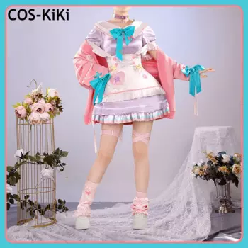 Костюм для косплея COS-KiKi Vtuber с маленькой крылышкой, красивое платье, костюм для Хэллоуина, карнавала, яркий костюм для ролевых игр