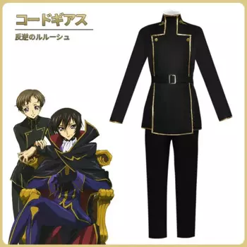 Костюм для косплея Geass из аниме, женский черный костюм, униформа на Хэллоуин, карнавальный костюм