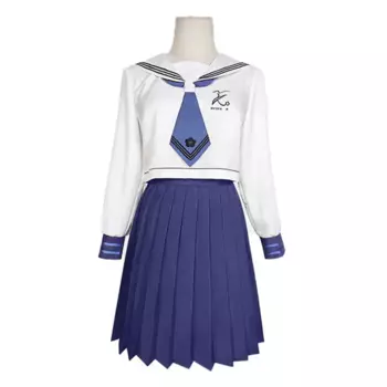 Костюм для косплея Hemixush Anime Cos Kamisato Ayaka, Униформа, полный комплект, Женский костюм JK на заказ