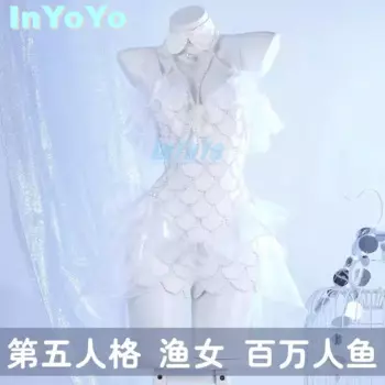 Костюм для косплея InYoYo Grace Naiad, персональный костюм, милое платье в стиле мермалес, Униформа, костюм для Хэллоуина, женский костюм для вечеринки