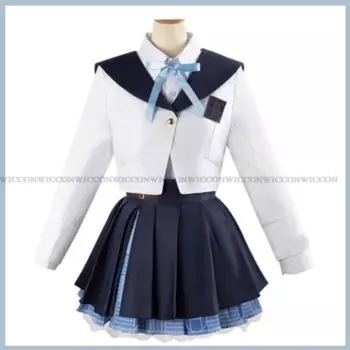 Костюм для косплея из аниме «Игра IDOLM @ STER Katsuragi Lilja», японская школьная форма JK, юбка, пальто, женский красивый костюм на Хэллоуин