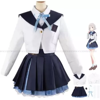 Костюм для косплея из аниме «Игра IDOLM @ STER Katsuragi Lilja», японская школьная форма JK, юбка, пальто, женский красивый костюм на Хэллоуин