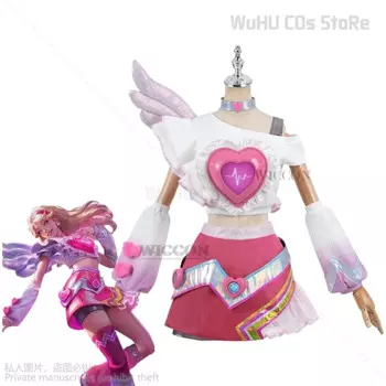 Костюм для косплея LOL Lovestruck Lux, костюм для косплея LOL на День святого Валентина New Skin Lux, Женский костюм для косплея, полный комплект для Хэллоуина, сексуальная лолита