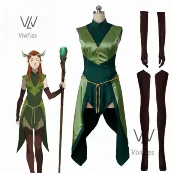 Костюм для косплея The Legend Keyleth, Униформа, платье, полный костюм для женщин и взрослых