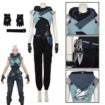Костюм для косплея Valorant Jett, жилет, толстовка, шорты, штаны для женщин, Униформа, полный комплект, наряды, Хэллоуин, карнавальный костюм для девочек