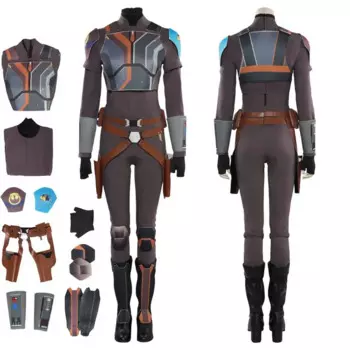 Костюм костюма для косплея Sabine Wren, Маскировка для взрослых женщин, боди, топы, брюки, пояс, наряды, Женский карнавальный костюм на Хэллоуин