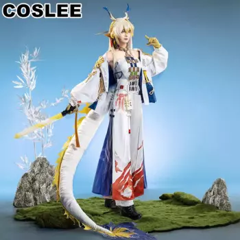 Костюм рыцарей COSLEE Shu для косплея, костюм Нового оператора, простой и изящный крутой костюм, парик, хвост, наряд для Хэллоуина, вечеринки Wo