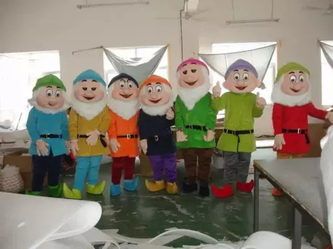 Костюмы талисмана семи гномов, костюм Белоснежки, нарядное платье, костюм талисмана на Хэллоуин, размер для взрослых