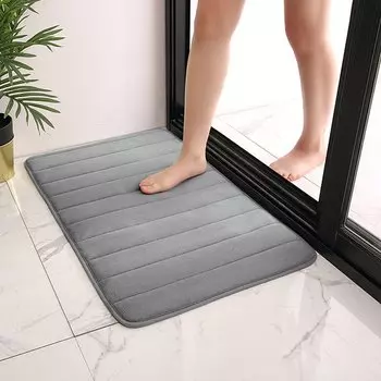 Коврик для ванной TPXCKz 60x40 см коралловый флис