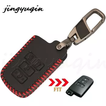 Кожаный чехол для дистанционного ключа jingyuqin с 4 кнопками для Toyota Sienta, Ноев, Вокси, эскир, VELLFIRE, Альфа, автомобильные аксессуары