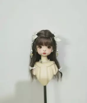 Красивые кукольные волосы 1/6 BJD, мохеровый парик с жесткой оболочкой, бесплатная доставка