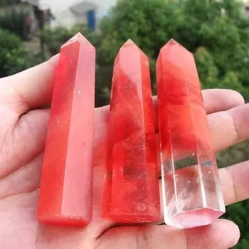 Красный кварцевый кристалл 5-7 см