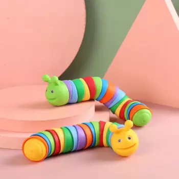 Красочная шарнирная гусеница, сенсорная игрушка, время убийства, снятие стресса, игрушки для ползания, головоломка для декомпрессии, гусеница