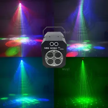 Красочный телефон с вращающимся лазерным эффектом Gobo, проектор с DMX и голосовым управлением для сцены, театра, квадратной балки