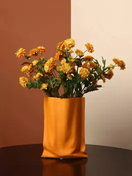 Креативная Складная Цветная Керамическая Ваза Morandi, ваза с сушеными цветами, креативное домашнее художественное украшение для обеденного стола, рождественский подарок