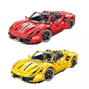 Креативный эксперт 1:8, конструктор Супер гоночный автомобиль 488 RSR, конструктор Moc, спортивный автомобиль, конструктор, техническая модель суперкара, игрушки для мальчиков