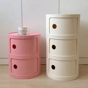 Кремовый ветер простой ночной столик для хранения Kawaii Экономия пространства оригинальный прикроватный столик модный пластиковый Criado Mudo домашняя мебель