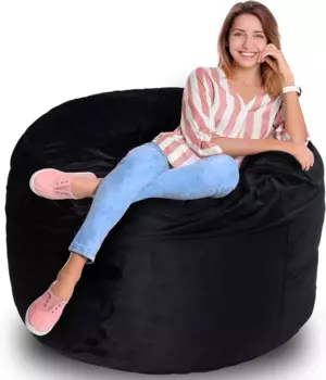 Кресло Homguava Bean Bag: 3 'кресла с пенным наполнителем с эффектом памяти, большие кресла Beanbag, мягкий диван с голландским бархатным покрытием, код: