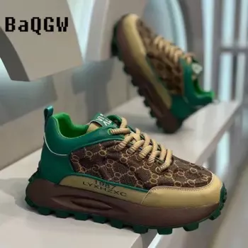 Кроссовки мужские на толстой платформе, дизайнерские удобные кеды, модная повседневная спортивная обувь для тренировок, тенниса, весна-осень