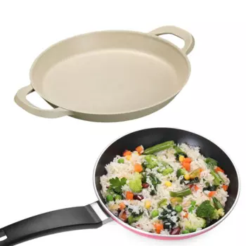 Круглая Антипригарная посуда с двойными ручками-петлями, кухонный ВОК, гриль для барбекю, пикника, сада, приготовления стейка, для улицы и помещений