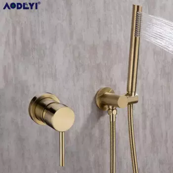 Ручная душевая лейка из латуни AODEYI черная