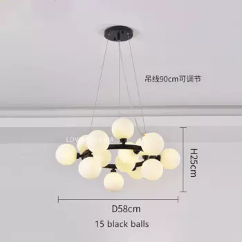 Круглая подвесная люстра ZIMULONG, стеклянный шар, золотистая и черная, 220В