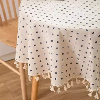 Круглая скатерть из полиэстера и хлопка