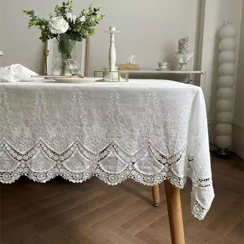 Кружевная хлопковая скатерть 100%