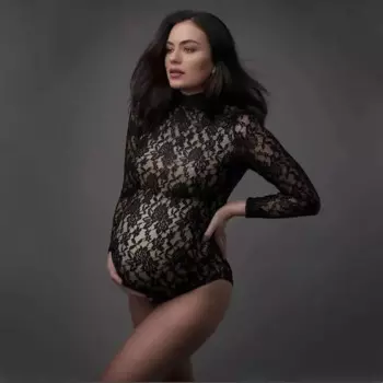 Кружевной реквизит для фотосъемки для беременных комбинезон стрейч фотография для беременных Женское боди с длинным рукавом для мальчиков и девочек
