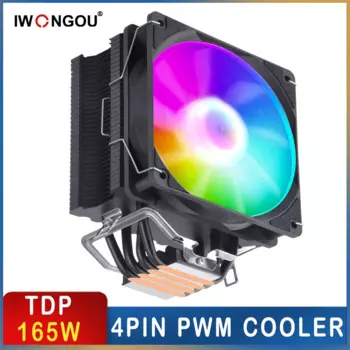 Кулер для процессора IWONGOU 2011,Кулер для процессора X99, 4 тепловые трубки, 2011 мм, Rgb-подсветка
