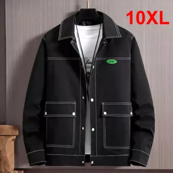 Куртка мужская размера плюс, свободного покроя, 8XL, 10XL, весна-осень