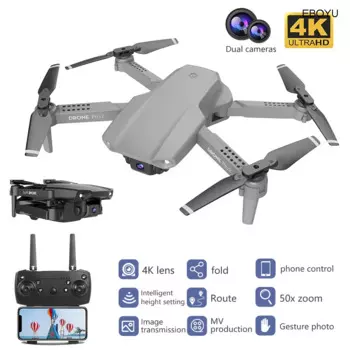 Квадрокоптер EBOYU E99, 2,4 ГГц, Wi-Fi, FPV, 4K/1080P HD