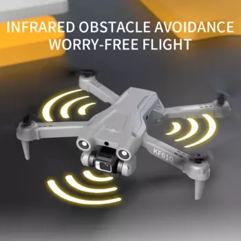 Квадрокоптер KF610 складной с ИК-препятствиями и двойной камерой 4K HD