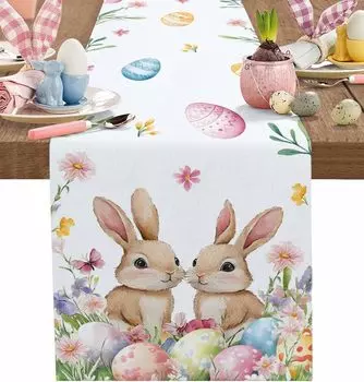Льняная скатерть-дорожка 150x33 см