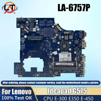 LA-6757P материнская плата для ноутбука Lenovo Ideapad G575 с EME450 E-300 cpu без материнской платы HDMI DDR3