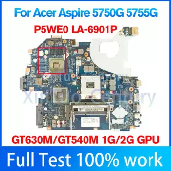 LA-6901P для Acer Aspire NV57 5750 5755 5750G, материнская плата, компьютер, портативный с HM65 GT540M/GT630M 1GB-GPU DDR3 P5WE0 100%