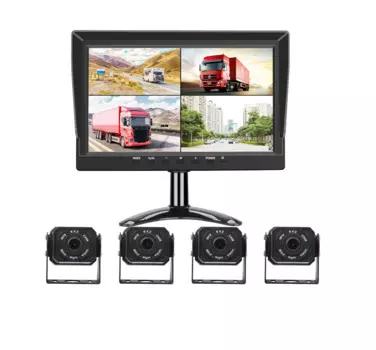 LaBu заводская поставка 720P 1080P 10.1 дюймов AHD IPS зеркало заднего вида реверс 4CH безопасности автомобиля камеры монитор системы комплект