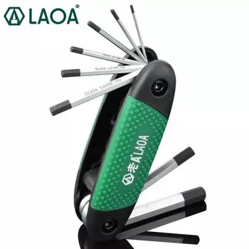 LAOA 8в1 складные шестигранные ключи многофункциональный портативный шестигранный Драйвер набор ключей для ремонта велосипеда