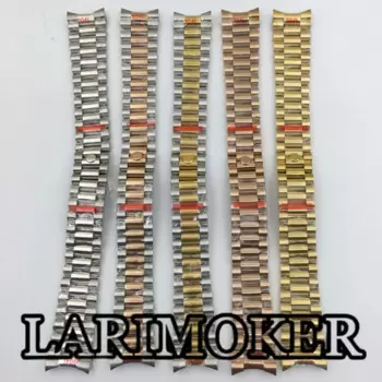 LARIMOKER 20 мм Серебряный Золотой Розовый Золотой браслет 904L браслет из нержавеющей стали Складная Пряжка подходит для 36/39/40 мм чехол