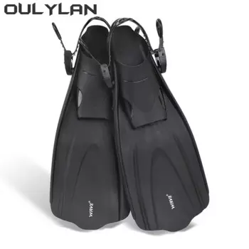 Ласты для подводного плавания Oulylan, короткие ласты для дайвинга, плавательные ласты, обувь в виде лягушки, Webs, регулируемые силиконовые, для путешествий, с открытым каблуком, для взрослых, мужчин и женщин