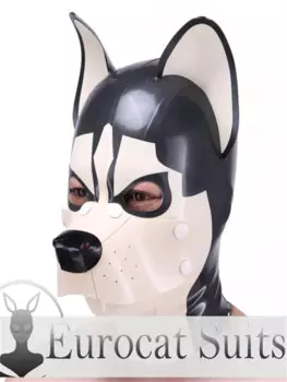 Латексный фетиш-капюшон Eurocat, сексуальное боди для щенка, MASKrubber, комбинезоны, клубная одежда, мужской резиновый боди, карнавальный костюм