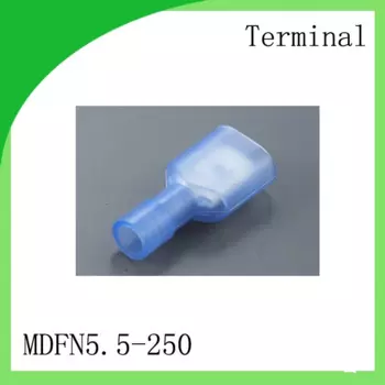 Латунь 1000 шт MDFN5.5-250 клемм холодного давления клемм с нейлоновой изоляцией вставки 6,3 патч-клемм