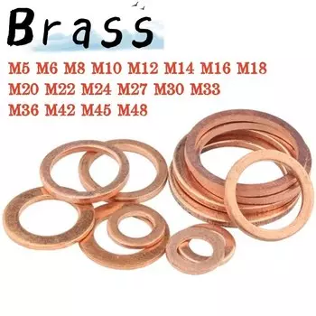 Фиолетовые медные шайбы M5-M48