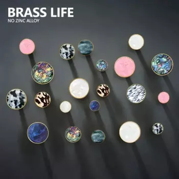 Латунные крючки BRASSLIFE в скандинавском пасторальном стиле, настенные крючки для одежды, ванной комнаты, кухни, прихожей, настенные Висячие Крючки, золотистого цвета