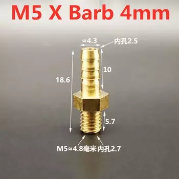 Латунные мини-фитинги для труб M4 M5 M6 M8 4 5 6 8 мм