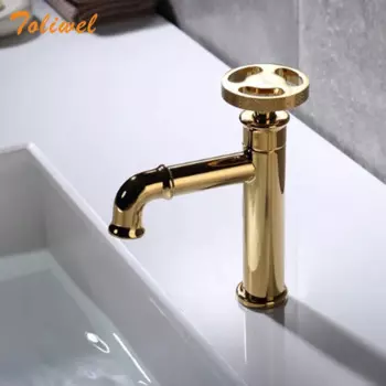 Латунные золотые одиночные смесители для холодной воды, матовый черный кран torneira, кран для ванной комнаты, устанавливаемый на раковину водопроводный кран WF0033